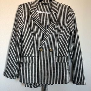 Grey Stripe Pant Suit